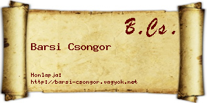 Barsi Csongor névjegykártya