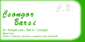 csongor barsi business card